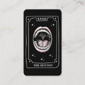 Mystical Tarot Card Black and White Dentist Visitenkarte (Vorderseite)