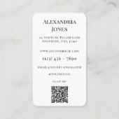 Mystical Tarot Card Black and White Dentist Visitenkarte (Rückseite)