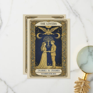 Mystical Tarot Wedding Invitation – Custom ‘The Lo Dankeskarte