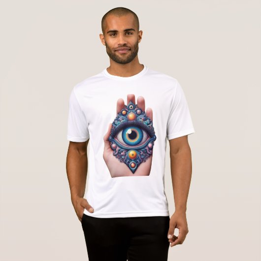 Mystical Third Eye Hand Art to Shirt Design (Vorne ganz)