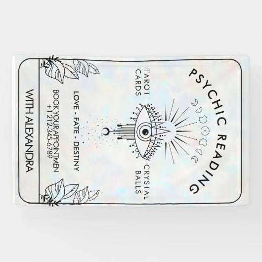 Mystical Third Eye Moon phasen holographische Banner (Horizontal)