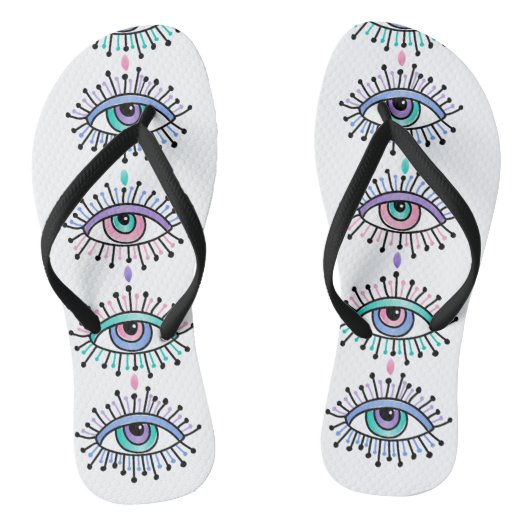 Mystical Third Eyes Spiritueller Yoga Badesandalen (Fußbett)