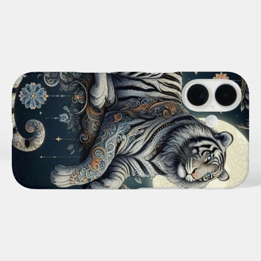 Mystical Tiger Case-Mate iPhone Hülle (Rückseite (Horizontal))