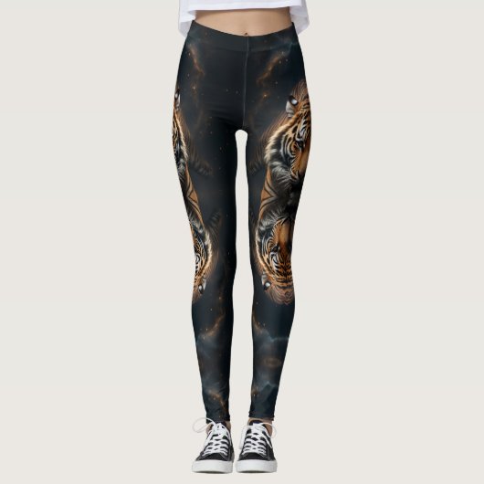 Mystical Tigers Nebula Leggings (Vorderseite)