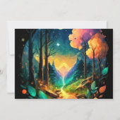 Mystical Timber Grove Magic Baby Dusche Einladung (Rückseite)