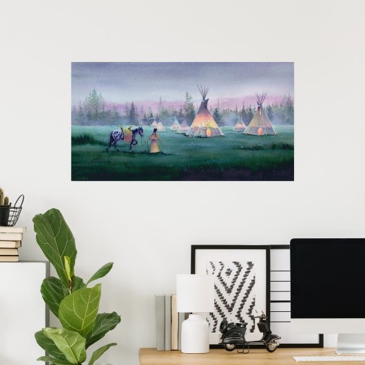 MYSTICAL TIPI von SHARON SHARPE Poster (Heimbüro)