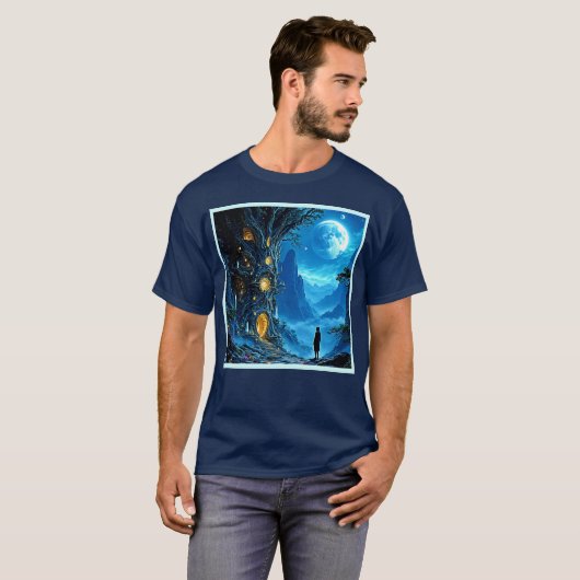 Mystical Tree Zuhause Dreamscape T-Shirt (Vorne ganz)