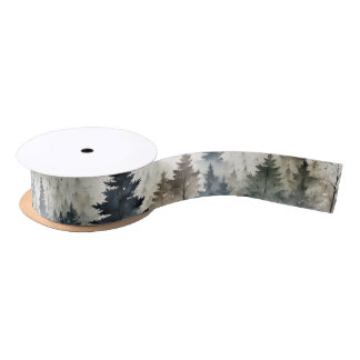 Mystical Trees Satin Ribbon Satinband
