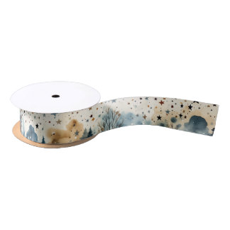Mystical Trees Satin Ribbon Satinband