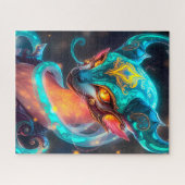 Mystical Turquoise Ethereal Creature Puzzle (Horizontal)