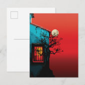 Mystical Twilight Window Scene Postkarte (Vorne/Hinten)