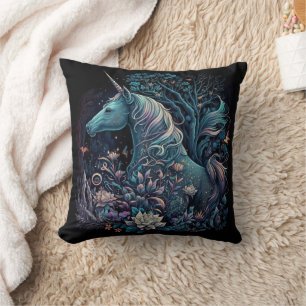 Mystical Unicorn - Fantasy Forest Kissen