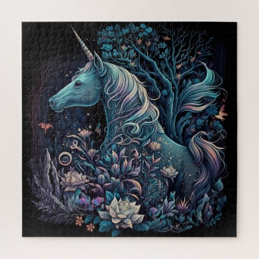 Mystical Unicorn - Fantasy Forest Puzzle (Vertikal)