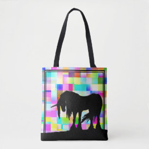 Mystical Unicorn (farbig kariert) Tasche