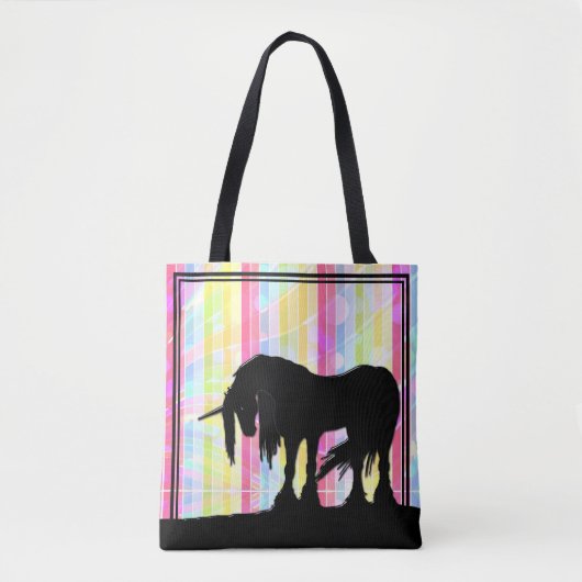 Mystical Unicorn (gelb+pink+wind) Tasche (Vorderseite)