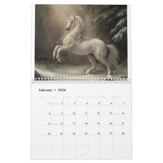 Mystical Unicorn Kalender (Feb 2026)