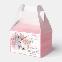 Mystical Unicorn | Pink Floral Girl Babydusche