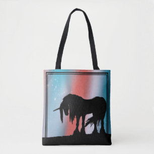 Mystical Unicorn (rot und blau) Tasche