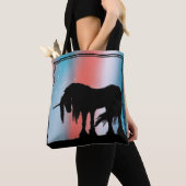 Mystical Unicorn (rot und blau) Tasche (Von Nahem)