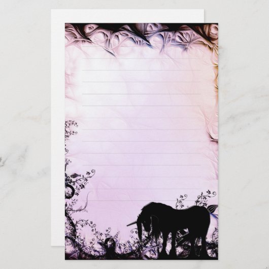 Mystical Unicorn w/lines (mystical) Briefpapier (Vorne/Hinten)