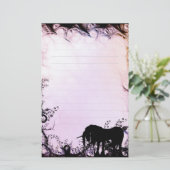 Mystical Unicorn w/lines (mystical) Briefpapier (Stehend Vorderseite)