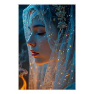 Mystical Veil Portrait Poster