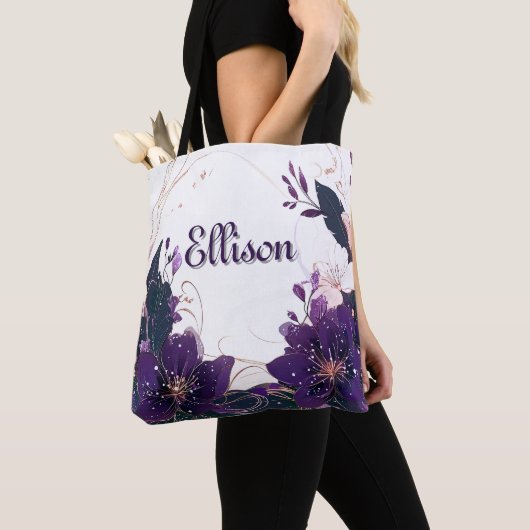 Mystical Violet Bloom Tasche (Von Nahem)