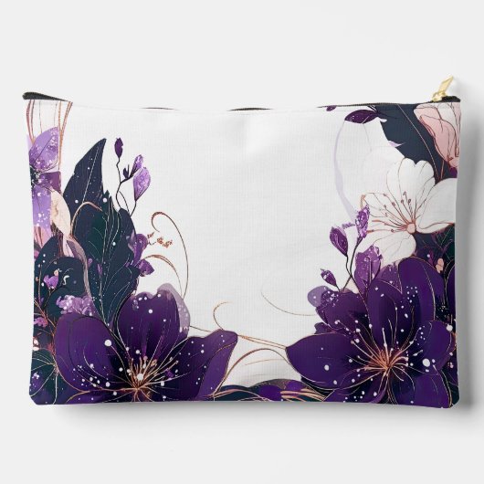 Mystical Violet Bloom Zubehörtasche (Rückseite)