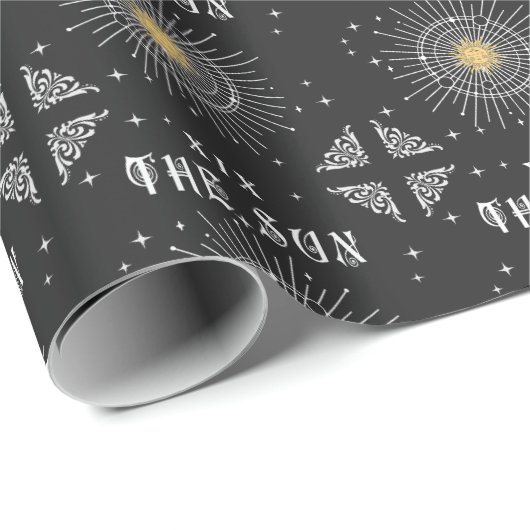Mystical W Fortune Tarot The Sun Halloween Gothic Geschenkpapier (Rolleneckpunkt)