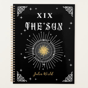 Mystical W Fortune Tarot The Sun Halloween Gothic Planer