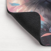 Mystical Watercolor Black Cat | Niedliche Katze Mousepad (Ecke)