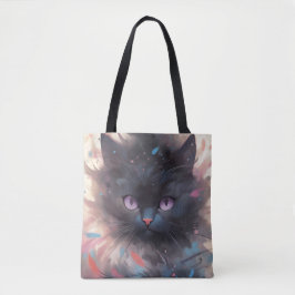 Mystical Watercolor Black Cat | Niedliche Katze Tasche