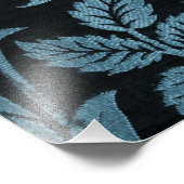 Mystical Watercolor Blue and Gold Night Moth Fotodruck (Ecke)