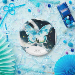 Mystical Watercolor Butterfly Geburtstag Pappteller