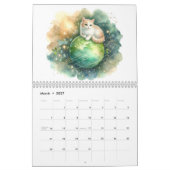 Mystical Watercolor Celestial Cats 2026 Wall Kalender (Mär 2027)