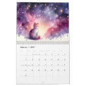 Mystical Watercolor Celestial Cats 2026 Wall Kalender (Feb 2027)