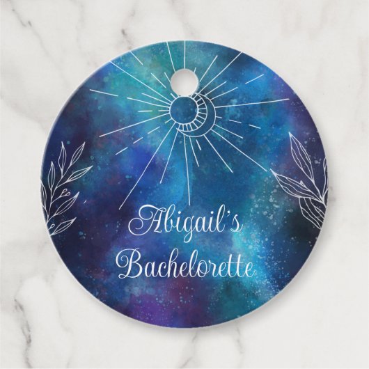 Mystical Watercolor-Junggeselinnen-Abschied Geschenkanhänger (Vorderseite)