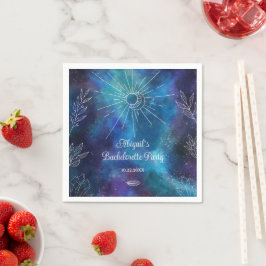 Mystical Watercolor-Junggeselinnen-Abschied Serviette