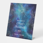 Mystical Watercolor-Junggeselinnen-Abschied Sockelschild (Vorderseite)