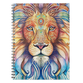 Mystical Watercolor Lion Notizblock