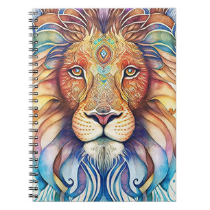 Mystical Watercolor Lion Notizblock