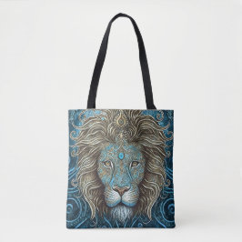 Mystical Watercolor Lion Tote Bag Tasche