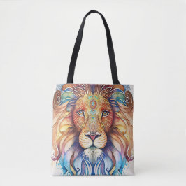 Mystical Watercolor Lion Tote Bag Tasche