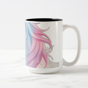 Mystical Watercolor Unicorn Zweifarbige Tasse