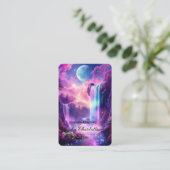 Mystical Waterfall Visitenkarte (Stehend Vorderseite)