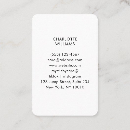 Mystical Waterfall Visitenkarte (Rückseite)