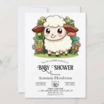 Mystical Whimsical Sheep Baby Dusche