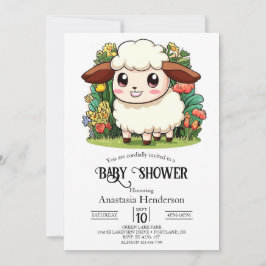Mystical Whimsical Sheep Baby Dusche Einladung