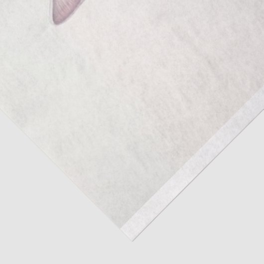 Mystical Whimsical White Cat Decoupage Seidenpapier (Ausschnitt)