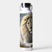 Mystical White Lion AI Art Trinkflasche (Vorne)
